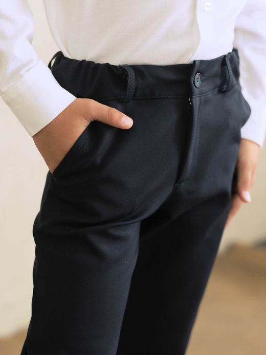  Trousers (7-12 years) ( Negru 10 ani / 140 cm)