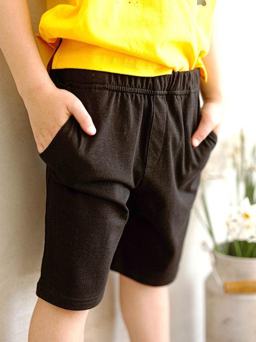  Shorts with side pockets (7-12 years) ( Negru 10 ani / 140 cm)