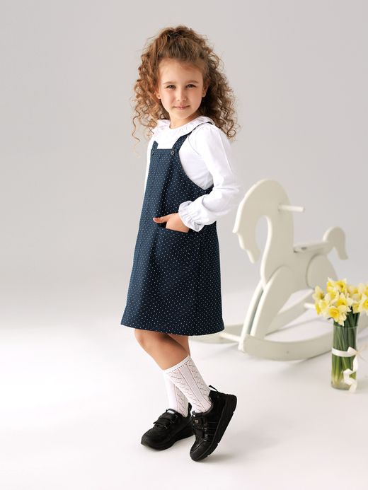  Dungaree dress (1-8 years) ( Albastru 3 ani / 98 cm)