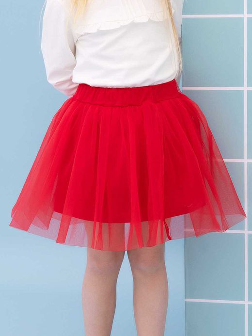  Skirt of tulle (2-8 years) ( Roșu 5 ani / 110 cm)