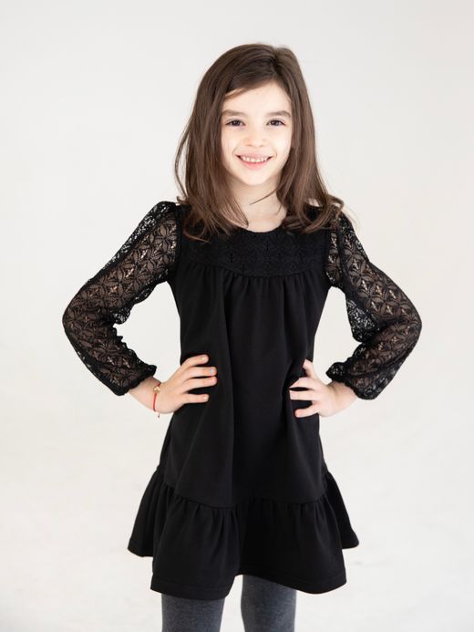  Модное черное платье ( Negru 4 ani / 104 cm)