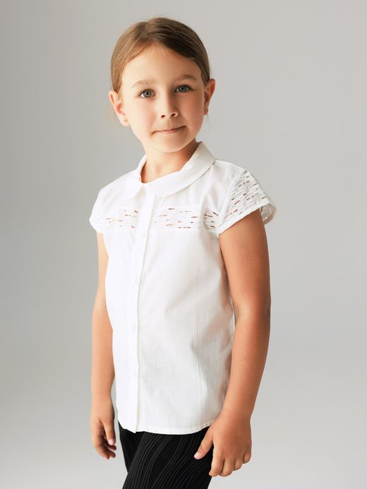  Хлопковая блузка (7-12 лет) ( Crem 10 ani / 140 cm)
