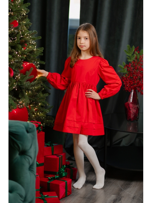  Rochie (2 - 8 ani) ( Roșu 3 ani / 98 cm)