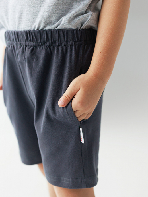  Shorts with side pockets (2-8 years) ( Gri închis 5 ani / 110 cm)