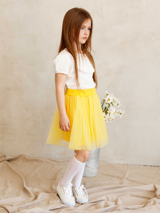  Skirt of tulle (2-8 years) ( Galben 2 ani / 92 cm)