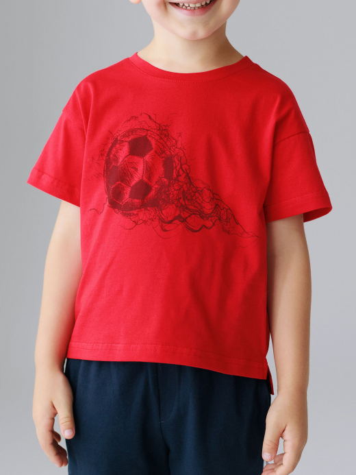  Short sleeve t-shirt (2-8 years) ( Roșu 7 ani / 122 cm)