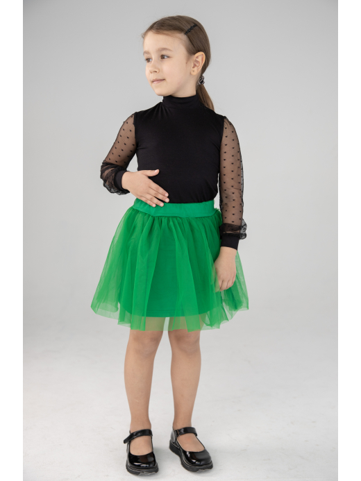  Skirt of tulle (2-8 years) ( Verde 4 ani / 104 cm)