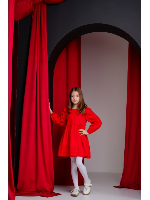  Rochie (2 - 8 ani) ( Roșu 3 ani / 98 cm)