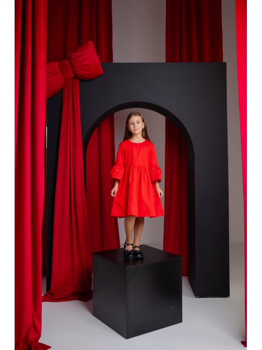  Rochie (7-12 ani) ( Roșu 11 ani / 146 cm)