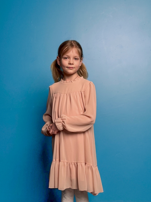  Rochie ( 3 - 8 ani) ( Pudra 6 ani / 116 cm)