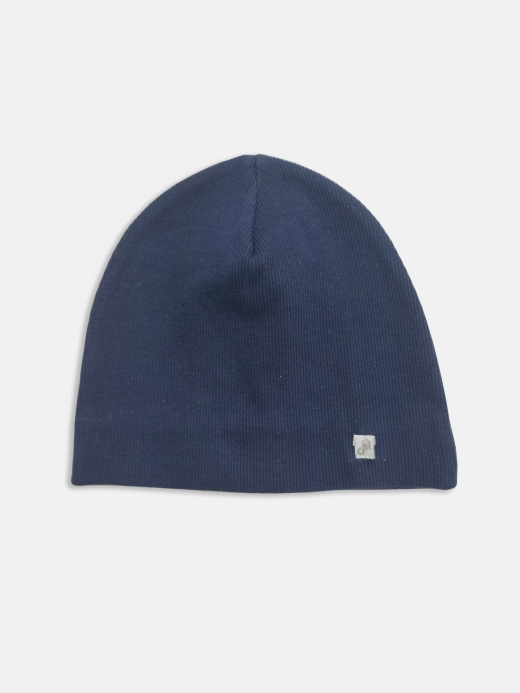  Ribbed jersey hat (1-8 years) ( Indigo 7 - 8 ani)
