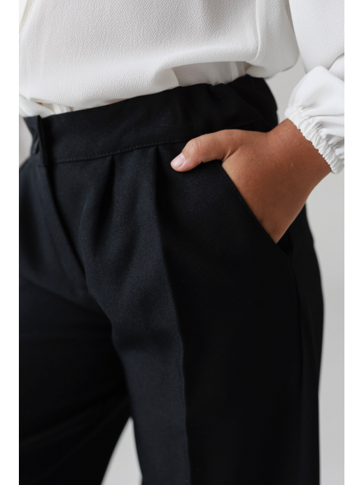  Pantaloni stilați (7-12 ani) ( Negru 12 ani / 152 cm)