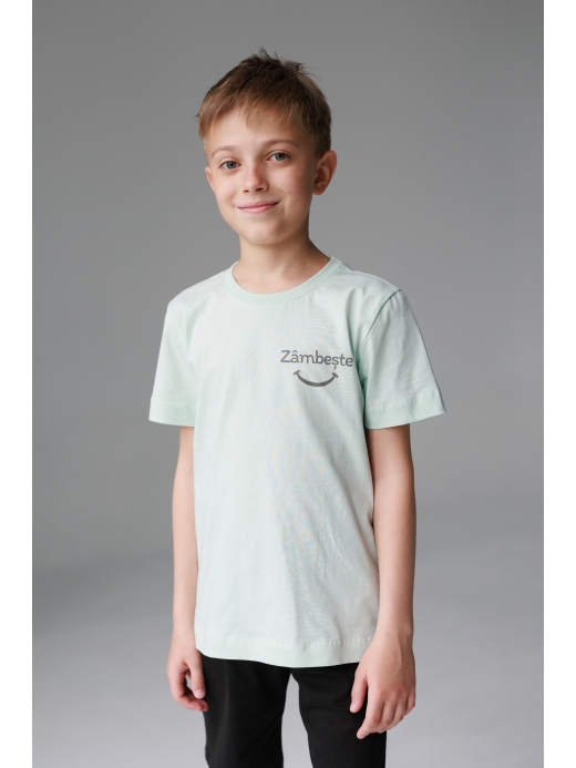 Tricou cu imprimeu (2-8 ani) ( Mentă 2 ani / 92 cm)