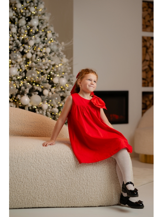  Rochie (2-8 ani) ( Roșu 4 ani / 104 cm)