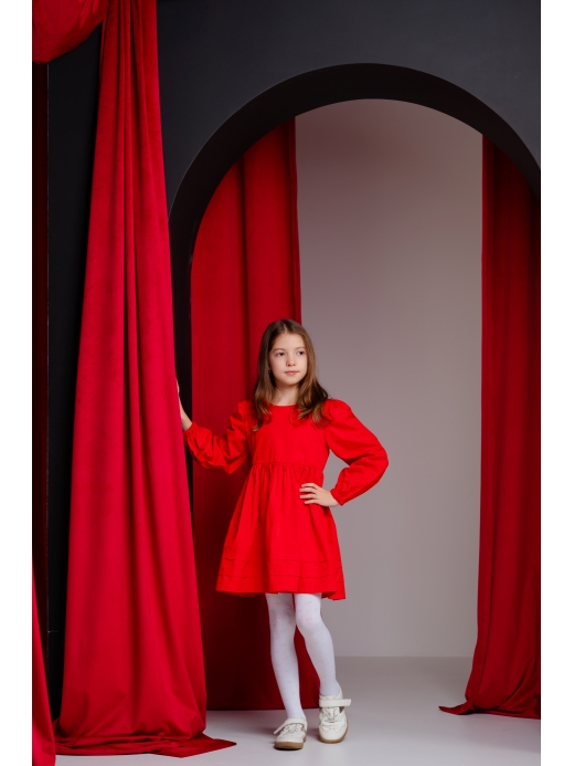  Rochie (2 - 8 ani) ( Roșu 3 ani / 98 cm)