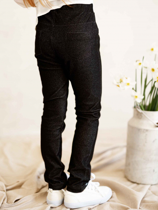  Pantaloni / Leggings (1-8 ani) ( Negru 8 ani / 128 cm)