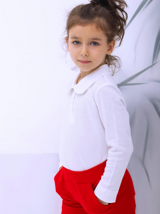  Polo shirt for girls (7-12 years) ( Alb 7 ani / 122 cm)