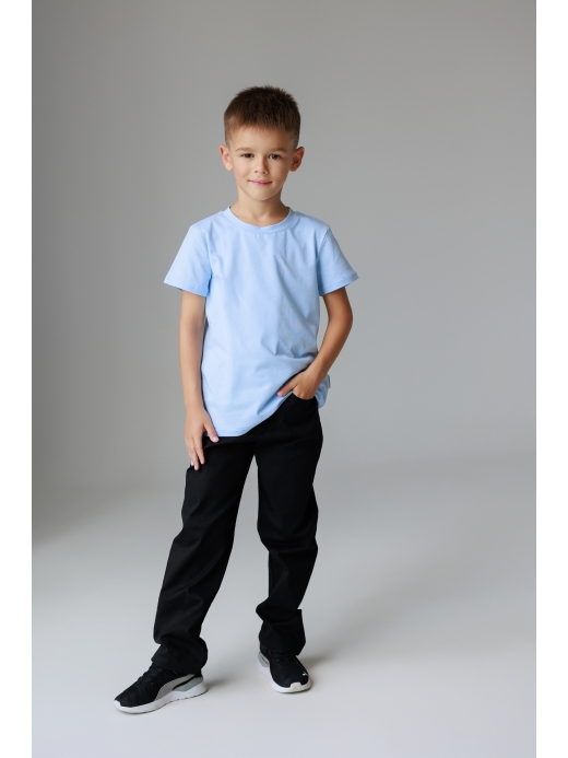  Tricou mânecă scurtă model unisex (2-12 ani) ( Albastru deschis 5 ani / 110 cm)