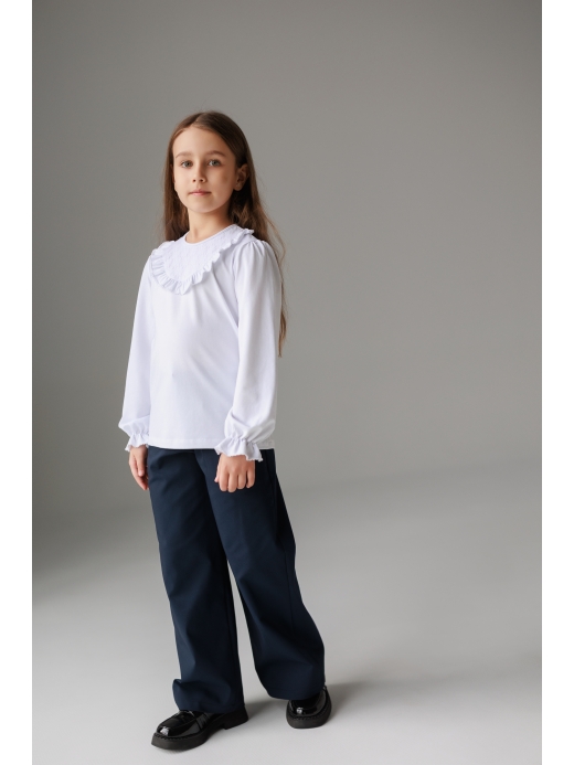  Pantaloni Palazzo (7-12 ani) ( Albastru închis 8 ani / 128 cm)