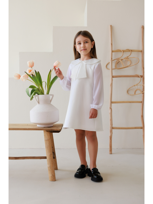  Нарядное платье (2-8 лет) ( Crem 5 ani / 110 cm)