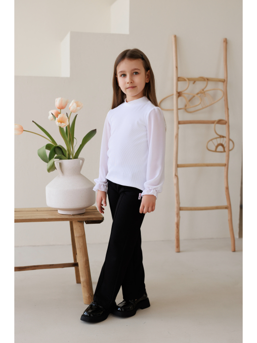  Polo-neck top (6-8 years) ( Crem 8 ani / 128 cm)