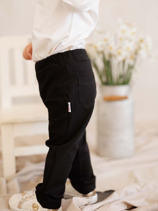  Pantaloni ( Negru 6 luni / 68 cm)