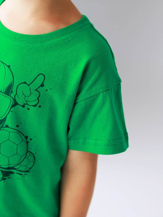  Tricou mânecă scurtă (2-8 ani) ( Verde 6 ani / 116 cm)