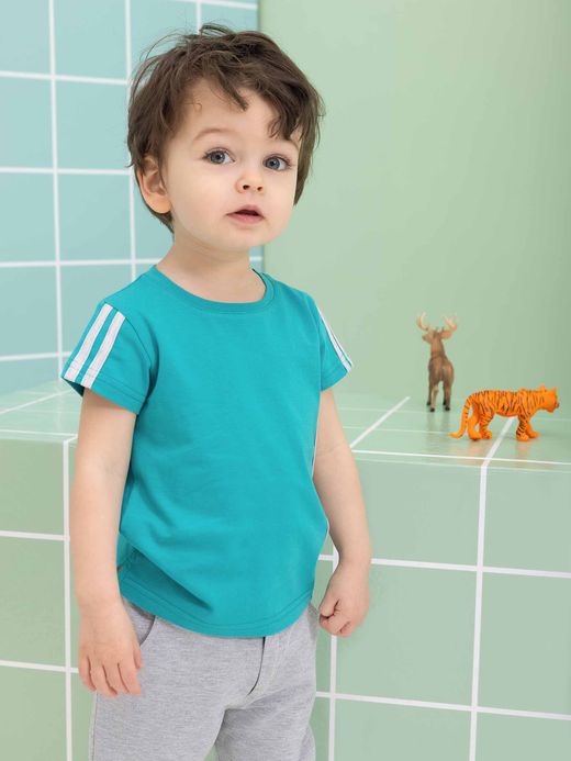  Tricou mânecă scurtă (1-8 ani) ( Turquoise 8 ani / 128 cm)