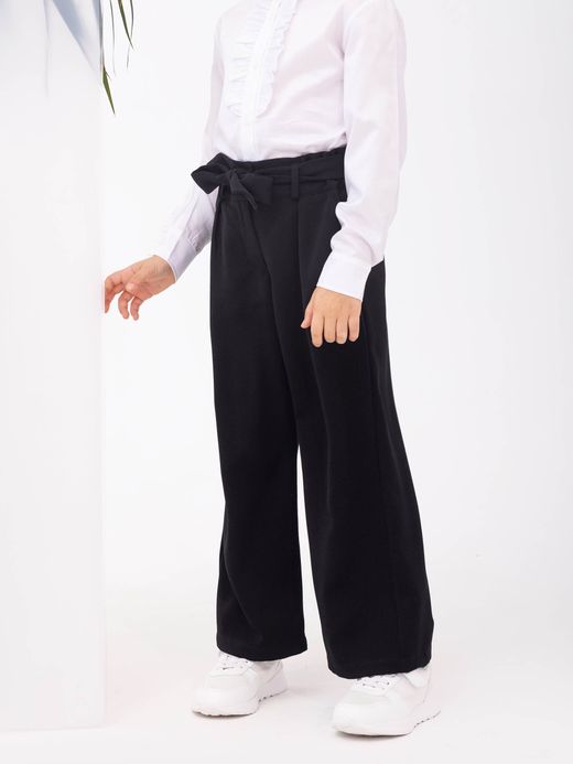  Pantaloni culottes (7-12 ani) ( Negru 10 ani / 140 cm)