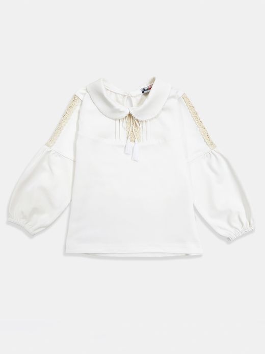  Pin-tuck cotton blouse