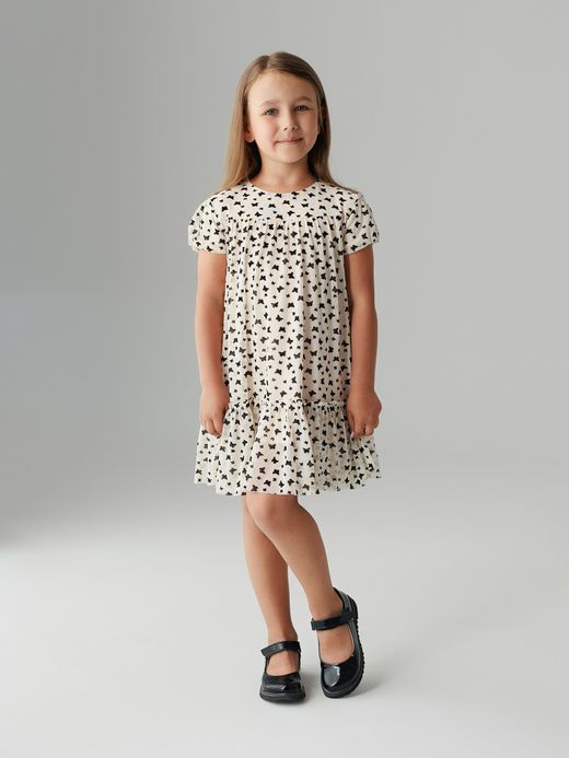  Платье с короткими рукавами (2-8 лет)