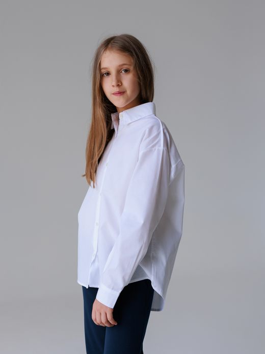  Cămașă oversize ( Alb 8 ani / 128 cm)