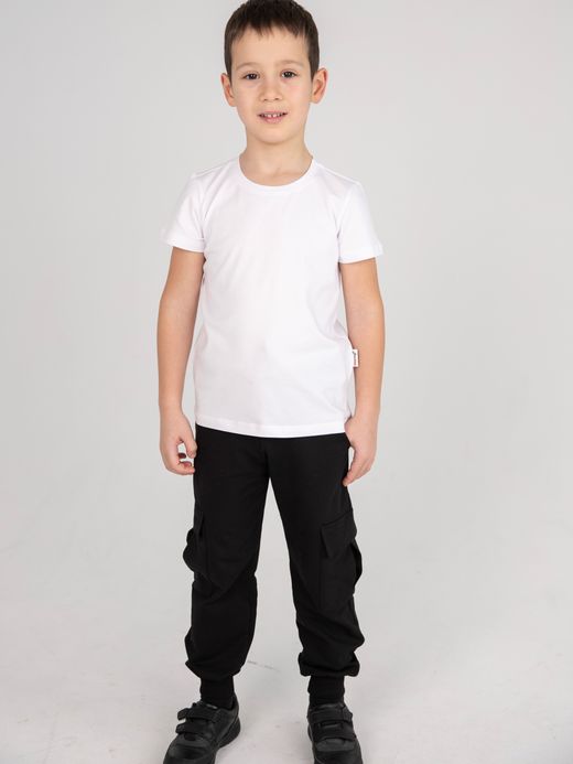  Pantaloni cu buzunare laterale ( Negru 7 ani / 122 cm)