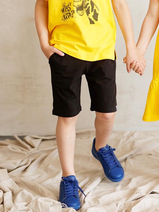  Pantaloni scurți cu buzunare laterale (7-12 ani) ( Negru 10 ani / 140 cm)