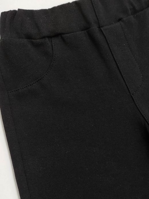  Pantaloni flaușați la interior ( Negru 6 luni / 68 cm)