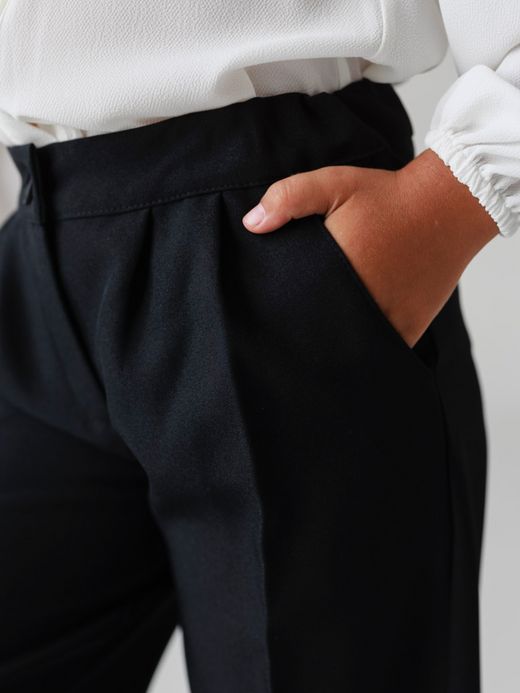  Pantaloni stilați (7-12 ani) ( Negru 12 ani / 152 cm)