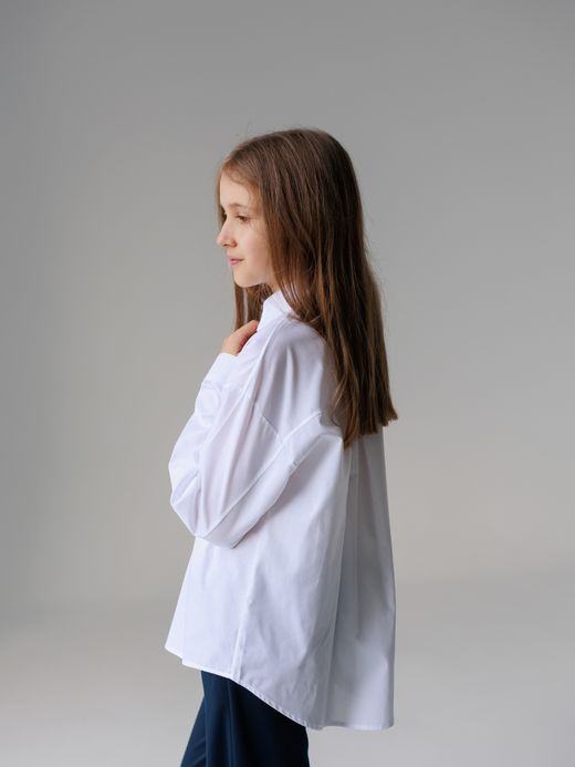  Cămașă oversize ( Alb 8 ani / 128 cm)