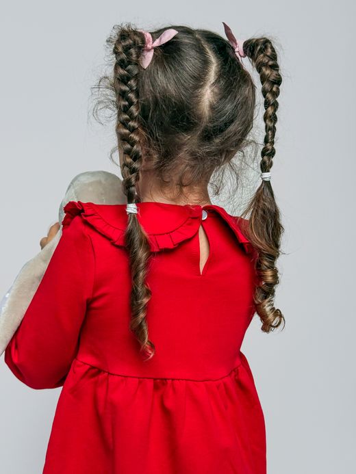  Dress (2-8 years) ( Roșu 8 ani / 128 cm)