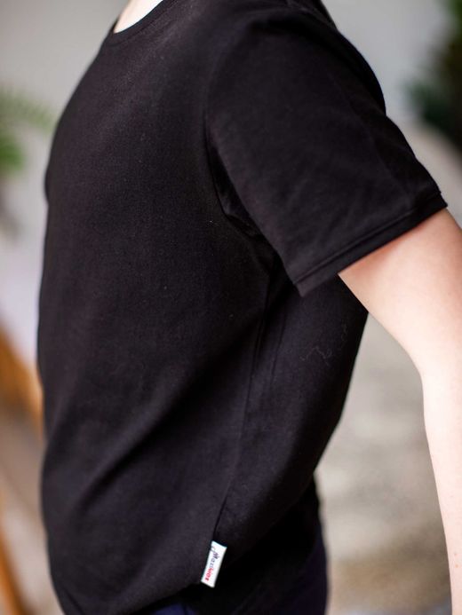  Tricou mânecă scurtă (7-12 ani) ( Negru 7 ani / 122 cm)