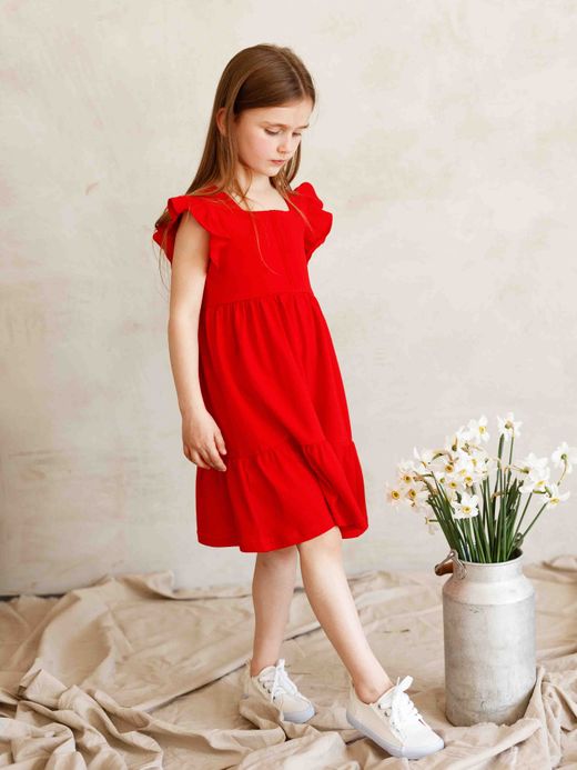  Dress with a square neckline (1-8 years)