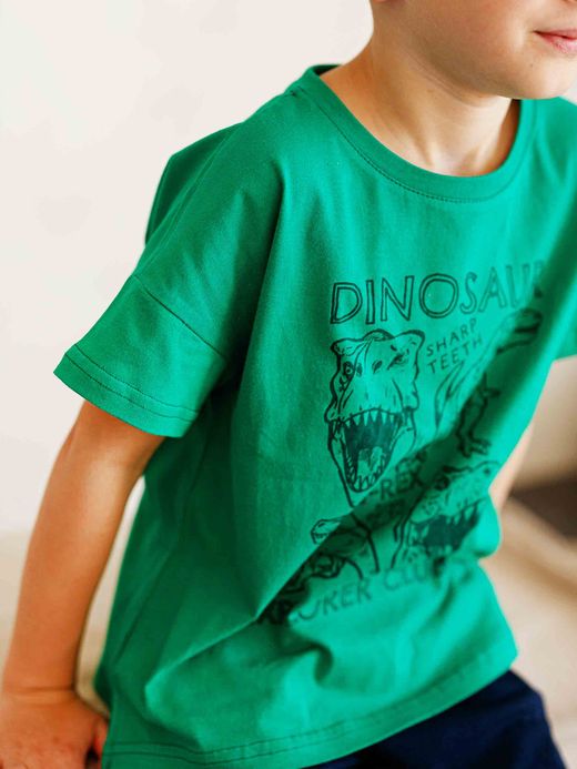  Tricou mânecă scurtă (7-12 ani) ( Verde 9 ani / 134 cm)