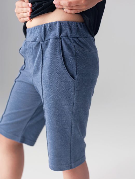  Pantaloni scurți cu buzunare laterale (7-12 ani) ( Albastru 12 ani / 152 cm)