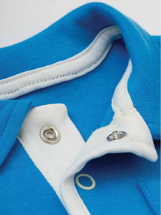  Long-sleeved bodysuit ( Albastru deschis 1 lună / 56 cm)