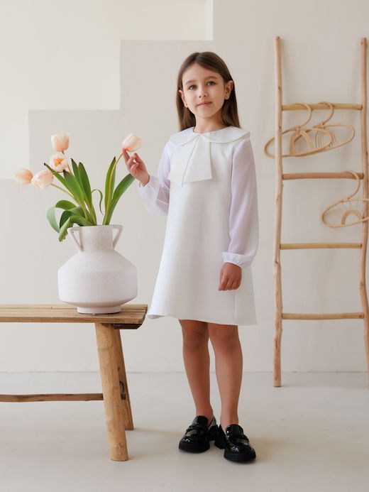  elegant dress (2-8 years) ( Crem 5 ani / 110 cm)
