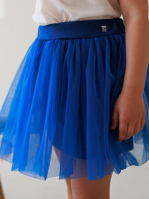  Skirt of tulle (2-8 years) ( Albastru 8 ani / 128 cm)