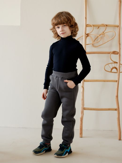  Pantaloni (2-8 ani) ( Gri închis 4 ani / 104 cm)