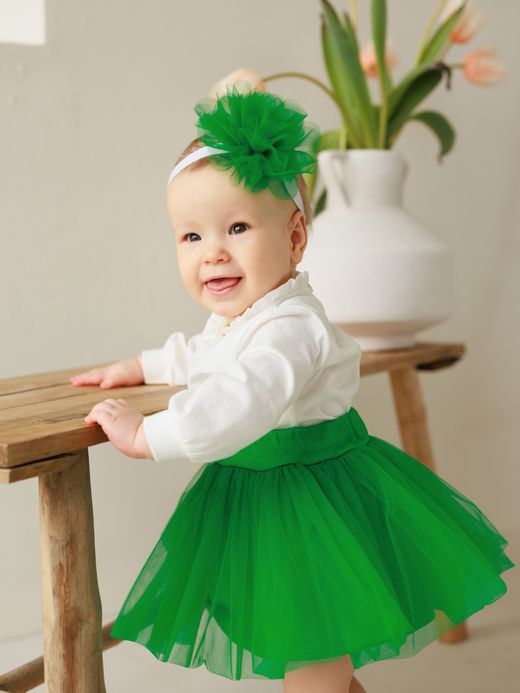  Современная юбка (3 месяца-1 год) ( Verde 3 luni / 62 cm)