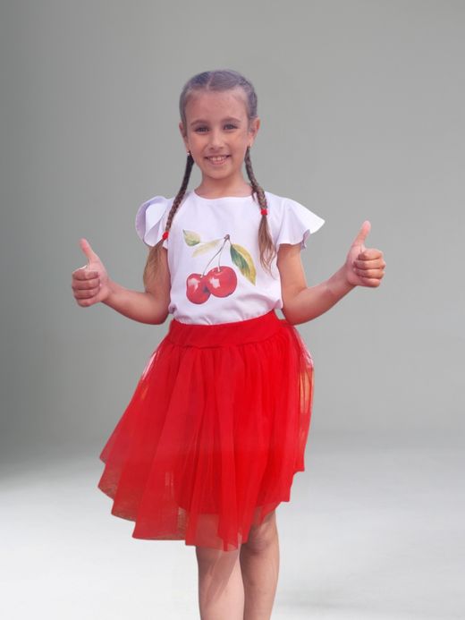 Футболка с вишневым принтом (2-8 лет) ( Футболка с вишневым принтом (2-8 лет))
