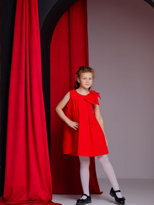  Rochie (2-8 ani) ( Roșu 4 ani / 104 cm)