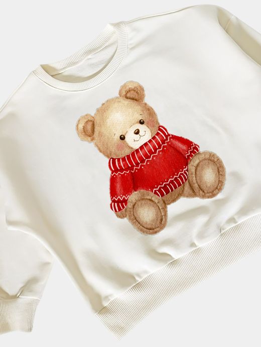  Hoodie with Bear Print ( Hoodie with Bear Print)